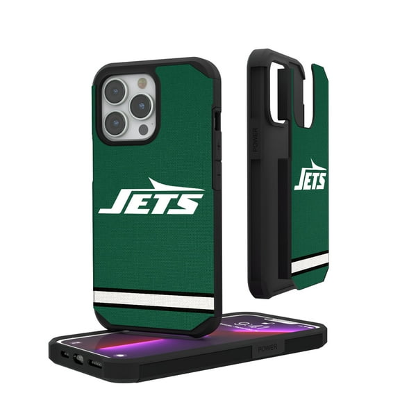 New York Jets iPhone Rugged Stripe Design Case