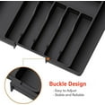 thumbnail image 2 of Behome Kitchen Drawer Organizer, Space-Saving 8 Storage Compartments Holds Silverware, Expandable Utensil Tray for the Kitchen, Anti Slip Design, Flexible Size, Black, 2 of 7