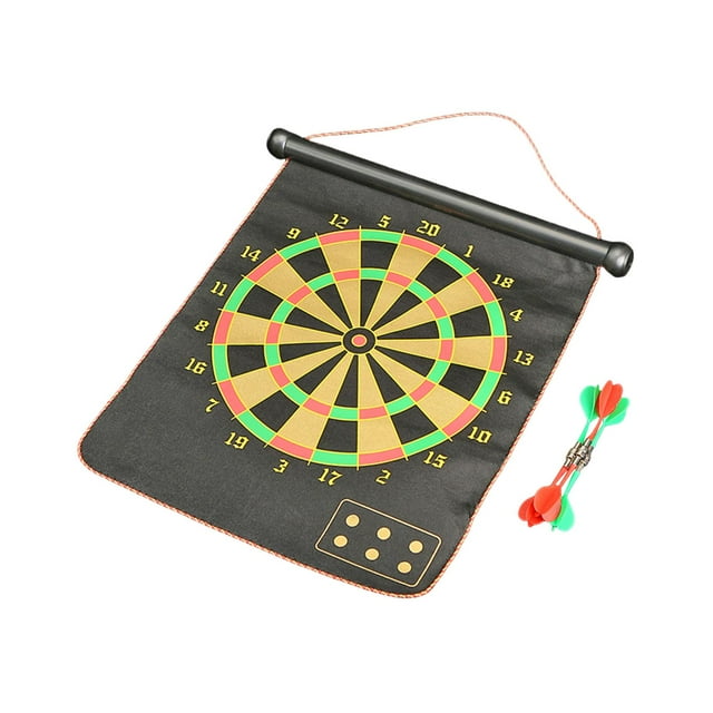 Tablero de dardos, regalos de doble cara, juego de fiesta de juguete al aire libre con 6 dardos, juego interior al aire libre para niños y adultos,