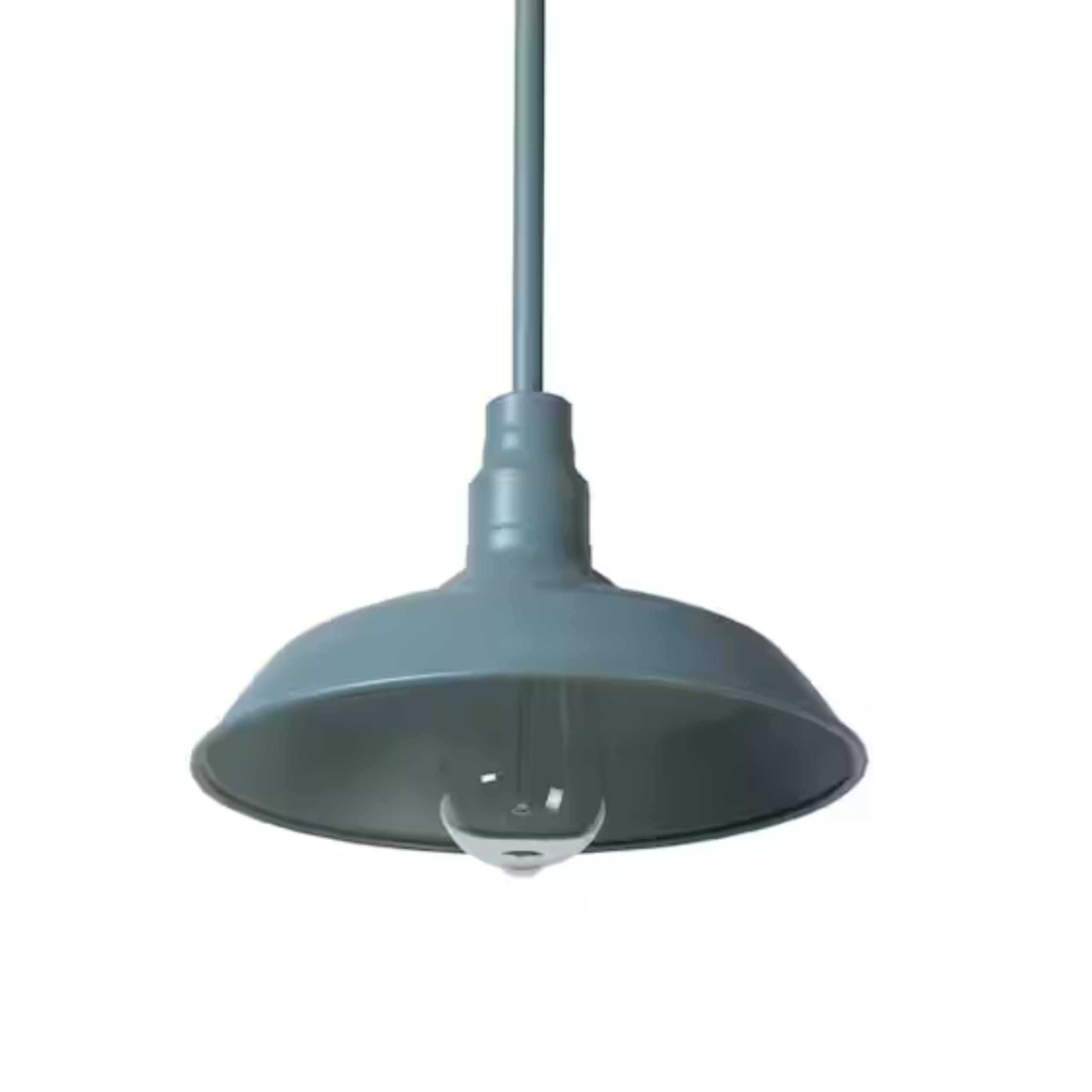10'' Outdoor Pendant Light Fixture, Adjustable Mini Hanging Ceiling Light in Teal Aluminum, Downward Lighting, LED-Compatible, Weather-Resistant