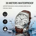 thumbnail image 3 of SKMEI Men's Casual Leather Watch Big Face Watch for Men，Fashion Business Dress Analog Quartz Waterproof Wrist Watch, 3 of 7