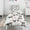 Dog Pattern with, variant on Dachshunds with Flowers Duvet Cover and Pillowcase Set for Single Bedding, Bedroom Accessories for Kids Teens