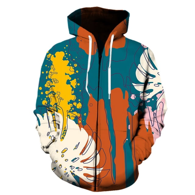 Nuevas sudaderas informales con estampado 3D de pintura artística de grafiti para hombres, mujeres y niños, sudaderas con cremallera, jersey de manga larga, chaqueta de calle