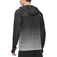 thumbnail image 4 of WTOBBY Men's Striped Print Long Sleeve Shirt SPF/UV Protective Hoodie, Sun Protective Top with Lightweight Fabric for Outdoor Sports and Daily Use ,Dark Gray S, 4 of 4
