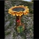 thumbnail image 5 of Hermoso bebedero para pájaros con forma de girasol, color marrón, con pedestal para exteriores., 5 of 7