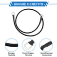 thumbnail image 4 of 1 Pc Cable Inversor de Batería 10 AWG Gauge 2.5FT 5/16" Lug Cable de Batería Universal para Automóvil Vehículo Barco RV Solar Cobre Estañado Negro, 4 of 7