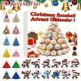 thumbnail image 4 of 2D Baseball Cartoon Hanging Advent Calendar Set with 24 Surprise for Festive Countdown, 4 of 5