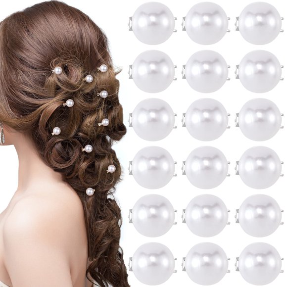 Isslly 30PCS Mini Pinzas para el Cabello con Perlas para Mujeres Elegantes Horquillas para el Cabello con Perlas Blancas Pasadores para el Cabello Lindos para niñas Novias para Uso Diario Fiestas Boda