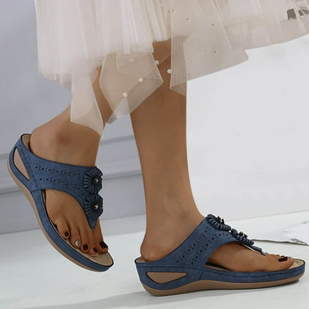 

Fanxing Fashion Deals Under 15 Women s Sandals Rhinestone Orthopedic Sandals Dressy 2023 Casual Summer Glitter Slides Sandals Sandal Shoes Blue 7.5