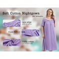 thumbnail image 6 of FEREMO 100% Cotton Plus Size Nightgowns for Women Short Sleeve Ladies Sleepwear, 6 of 6