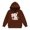 Brown, variant on Cute Hoodies For Toddler Girls Rabbit Floral Print With Pocket Pullover Outerwear For Autumn Winter Kids Casual Plain Sweatshirts Size 2-3T