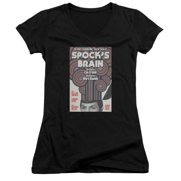 Star Trek Tos Episode 56 Junior Women's V-Neck T-Shirt Black