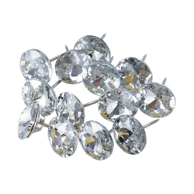 CIMAXIC 30Pcs 25mm Rhinestone Crystal Buttons with Metal Loop Round Buttons for Sewing Sofa Upholstery Button DIY Crafts Decoration,0.98"X0.98"X1.34"