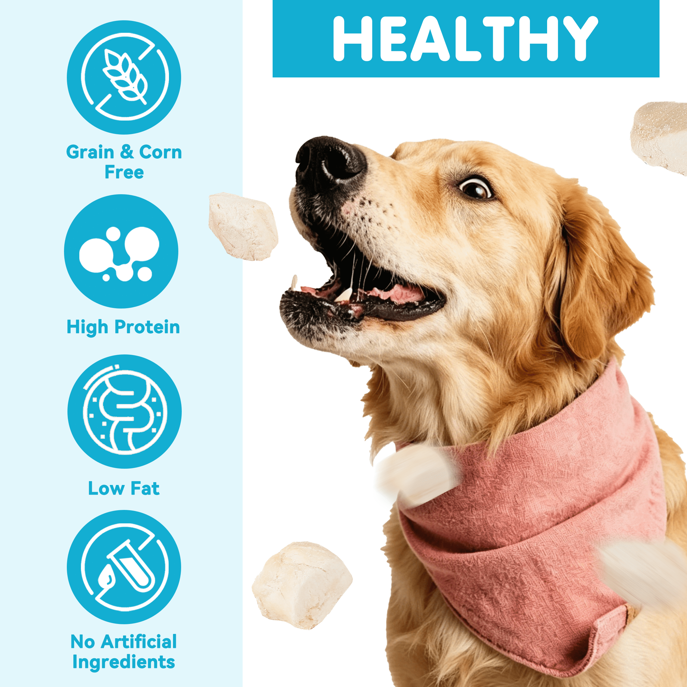 (2 pack) PAWUP Freeze Dried Chicken Slice Dog Treats for Small Medium Large Dogs, Single Ingredient, High Protein, Grain Free Training Snacks, 3.9oz