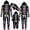 Pink_001, variant on HJYCHN Suits Halloween Family Pajamas Family Pajamas Matching Sets Skeleton Print Hooded Zip Front Long Sleeve Full Length Homewear