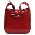 thumbnail image 2 of Bolso Mano Mini Hobo para Mujer Con Lazo Piel Sintética Color Sólido Viajes, 2 of 9