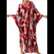 thumbnail image 1 of Vestido Caftán con Estampado Animal para Mujer, Talla Grande, para Playa, Verano 2025 Rojo y Azul Talla Única, 1 of 10