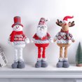 thumbnail image 4 of Muñeco de peluche navideño SUSUchens con patas retráctiles, muñeco de nieve de pie, reno de peluche, decoración de mesa para fiestas navideñas en casa, regalo de Año Nuevo, alce, 4 of 8