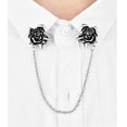 thumbnail image 2 of Mujeres Retro Clips Sunnimix Chal Blusa Camisa Suéter Collar Broche Pin rosas, 2 of 8