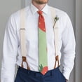 thumbnail image 2 of Men's Strawberry Print Satin Necktie - Cute Red Kawaii Formal Tie for Weddings & Prom - Wrinkle-Resistant Gift Tie, 2 of 4