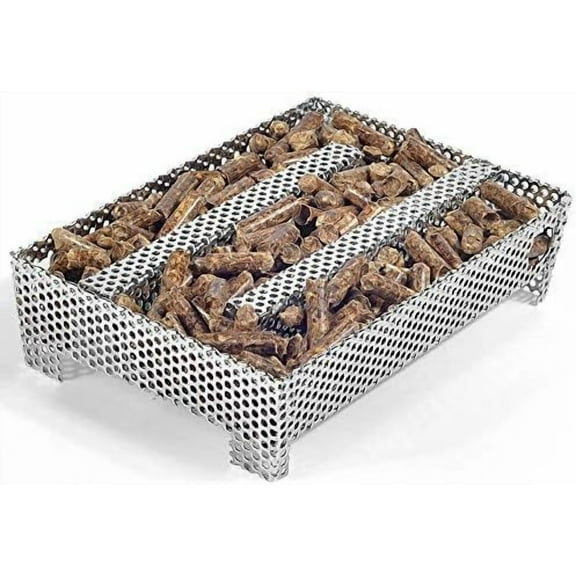 5" X 8" Pellet Smoker Tray 12 Hours of Billowing Smoke, Smoker Box for Gas Grill