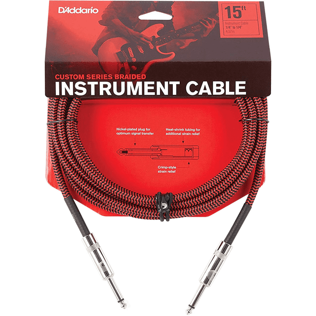 Cable Instrumento Daddario Pwbg 15rd 4 punto 5 Mts Daddario PW-BG-15RD