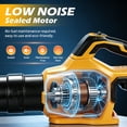 thumbnail image 5 of 21V Portable Cordless Leaf Blower, 100MPH & 476CFM, 2‑Speed Adjustable, Compatible with DEWALT 20V Battery, Tool Only, for Yard Lawn Driveway Cleaning, 5 of 11