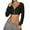 Black, variant on Women's Super Cropped Zip Up Hoodie Full Zip Sweatshirt Long Sleeve Casual Loose Y2K Pullover Tops Black XS