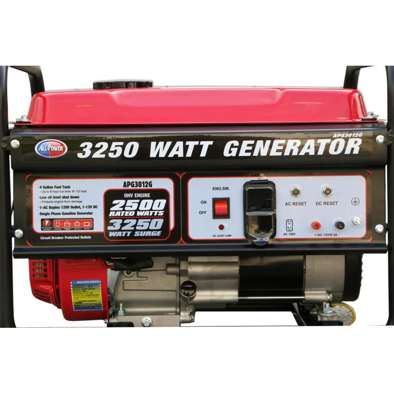 All Power 3250 Watt Generator APG3012, 3250W Gas Portable Generator for  Home Use Power Backup, RV Standby, EPA Certified