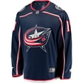 thumbnail image 2 of Men's Fanatics Adam Fantilli Navy Columbus Blue Jackets Home Premier Breakaway Player Jersey, 2 of 3