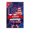 thumbnail image 2 of Leutsin Welcome 4th of July Garden Flags, 12 x 18 Inch Patriotic Double Sided Outdoor Hanging Flag, Memorial Day Independence Day American Stars and Stripes Love Heart Yard Outdoor Decoration, 2 of 7