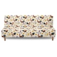 thumbnail image 2 of SCRAWLGOD Rooster Daisy Print Sofa Slipcover Without Armrest for Living Room Soft Stretch Sofa Slipcover Washable Couch Cover 3 Seater, 2 of 8
