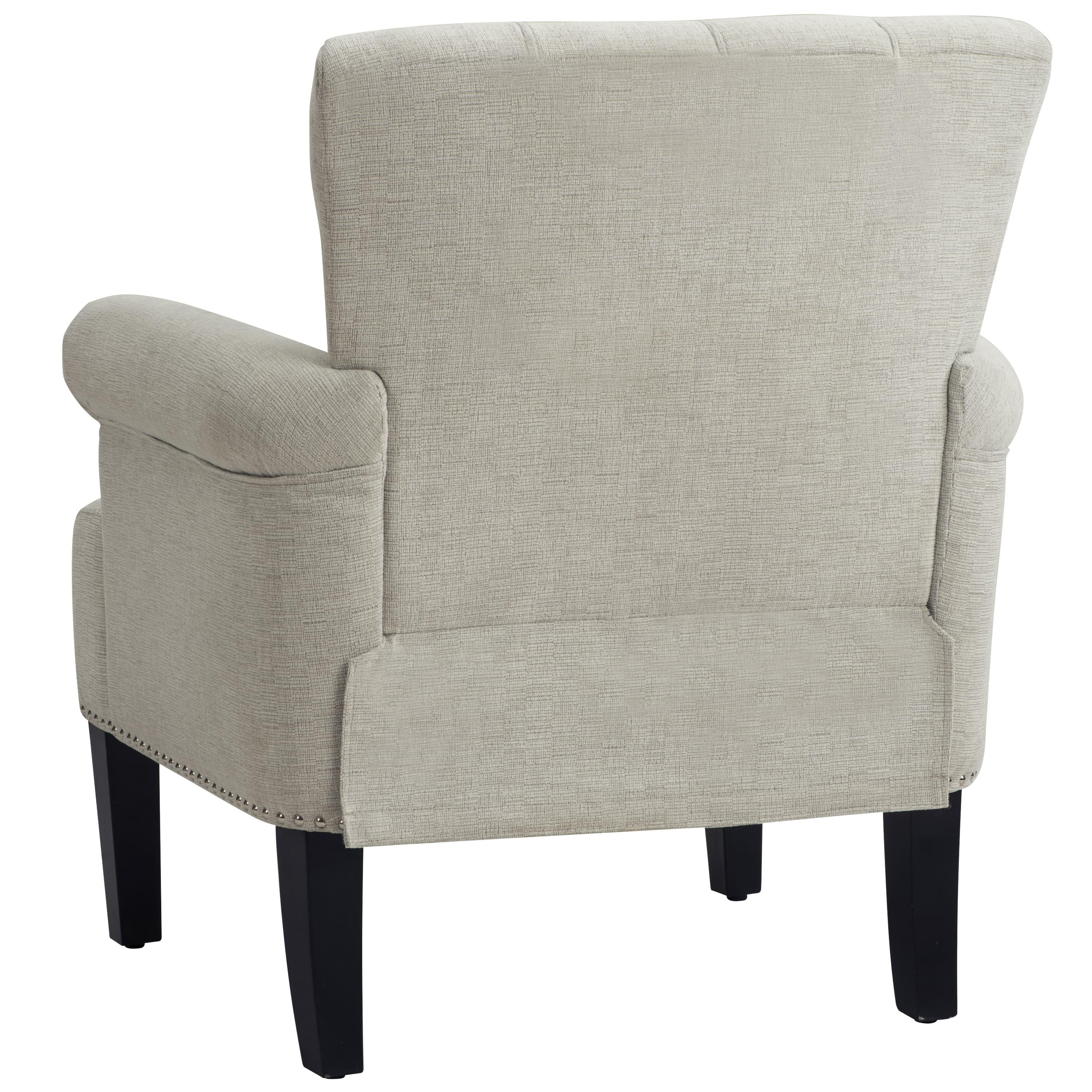 MAYEERTY Accent Rivet Tufted Polyester Armchair for Living Room Bedroom Cream