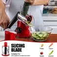 thumbnail image 5 of Geedel Rotary Cheese Grater, Kitchen Grater Vegetable Slicer with 3 Interchangeable Blades, Powerful Suction, Dishwasher Safe, Easy to Clean Grater for Cheese,Vegetable, Fruit, Nuts, 5 of 10