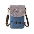thumbnail image 4 of Bolso bandolera de lona para mujer, bolso bandolera con dibujos creativos distintivos para llevar en la mano, bolso bandolera de tela de doble propósito para teléfono móvil de pantalla grande, 4 of 6