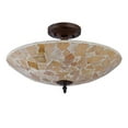 thumbnail image 2 of Chloe Lighting 2-light Dark Bronze/Stained Glass Semi-Flush Mount, 2 of 2