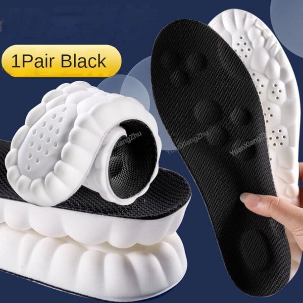 Plantillas para zapatos deportivos 4D, plantillas supersuaves para correr, cestas de absorción de impacto, soporte para ARCO, inserciones ortopédicas