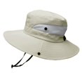 thumbnail image 1 of Sombrero Cubo Ajustable Pesca Adultos Niños Verano Ala Ancha Camping Sun Cap Beige, 1 of 2
