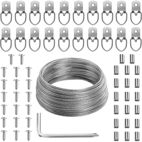 Mr. Pen Picture Hanging Wire Kit, 60 Piece