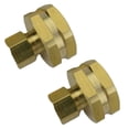 thumbnail image 2 of 2Pcs Brass Adapter 3/4 Female To 1/4Inch Compression Garden Hose Adapter 3/8Inch, 2 of 9