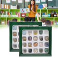 thumbnail image 2 of Minerales de piedra de ágata de cristal Natural Kearding fósiles en forma aleatoria materiales de enseñanza Decoración del hogar, 2 of 6