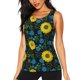 thumbnail image 1 of Fotbe Sunflowers And Blue Flower Blusas Sin Mangas para Mujer – Estilo Casual, Corte Suelto, Slim-Fit, Cuello Redondo Deportivo, Tops de Verano para Gimnasio y Yoga-Small, 1 of 7