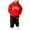 L101-Red, variant on Boys Girl's 2 Piece Outfits Los Angeles Print Long Sleeve Hooded Sweatshirt and Pants Set(L101-Red,6-7 Y)