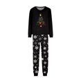 thumbnail image 5 of Family Pajamas Matching Sets - 2 piece Black Christmas Tree Print Long Sleeve Top and Pants Loungewear, Merry Christmas Festivel Theme Gifts for Whole Family for 2XL Pjs, 5 of 5