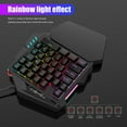 thumbnail image 5 of HXSJ J50 One-Handed Gaming Keyboard 35 Keys LED Backlight + Wired Gaming Mouse with Breathing Light 5500 DPI 7 Button Keyboard and Mouse Combo, 5 of 6