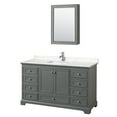 thumbnail image 4 of Wyndham Collection Wcs202060s-Vca-Med Deborah 60" Free Standing Single Basin Vanity Set -, 4 of 7