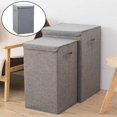 thumbnail image 4 of Cesto de ropa sucia independiente Cesta de almacenamiento de ropa con asas Caja Sala de estar Gris S, 4 of 9