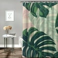 thumbnail image 2 of Orinice Palm Leaves Tropical Print Bathroom Decor Set Colorful Luxurious Graphic Polyester Fabric Shower Curtain Set with Hooks 36x72, 2 of 7