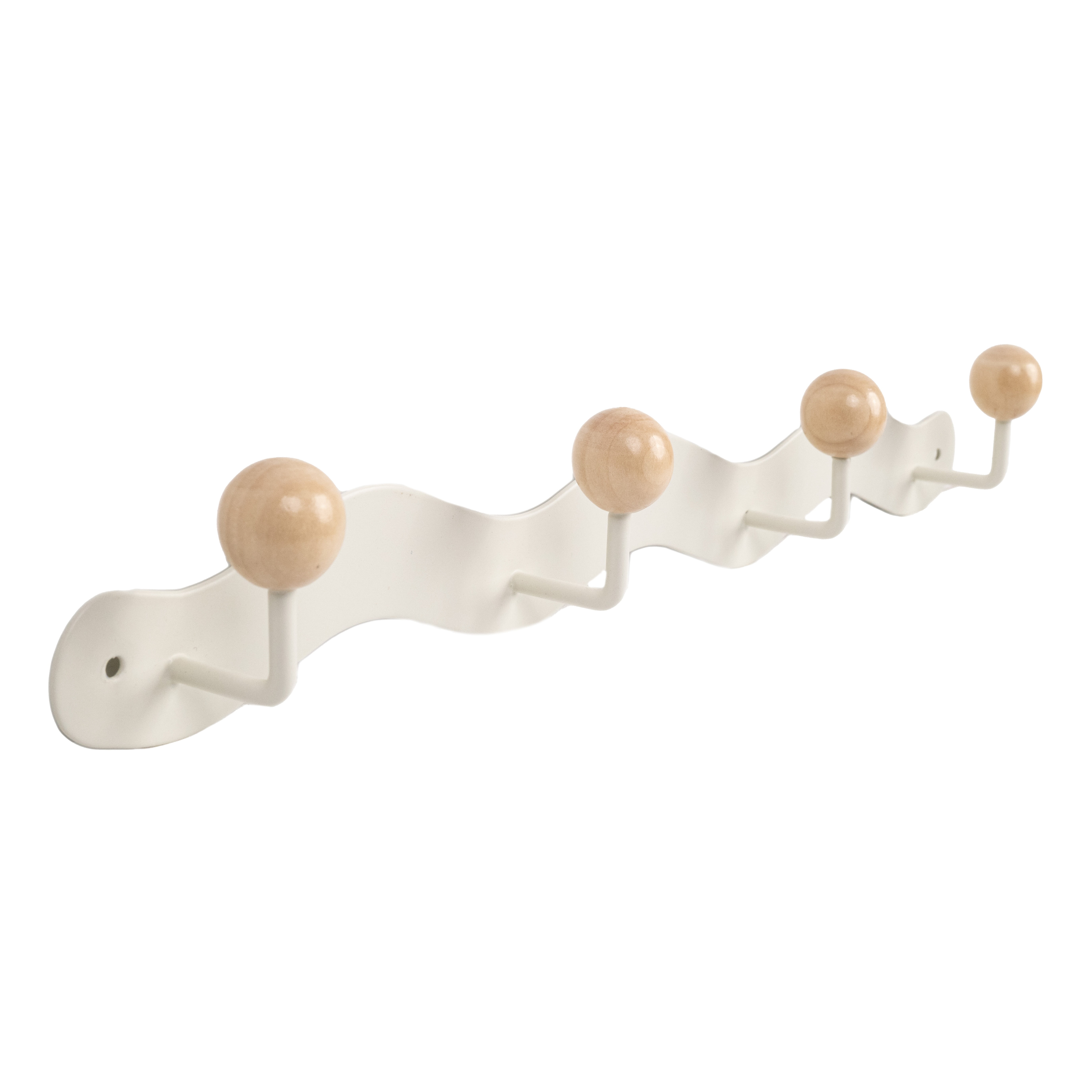 Mainstays 15" 4 Hook Children's White Metal Hookboard