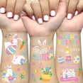 thumbnail image 1 of Tatuajes temporales Ovaserva de Pascua para niños con 62 estilos de purpurina, 1 of 6